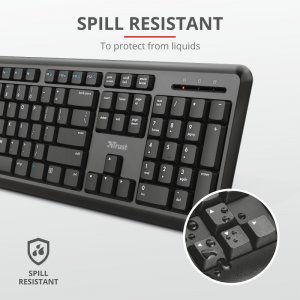 Trust ODY keyboard Mouse included RF Wireless QWERTY English Black