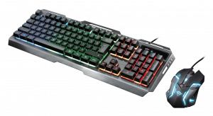 Trust GXT 845 Tural keyboard Mouse included USB QWERTY UK English Black