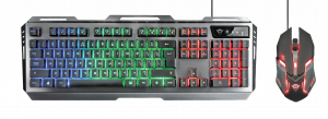 Trust GXT 845 Tural keyboard Mouse included USB QWERTY UK English Black