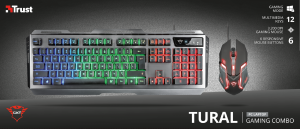 Trust GXT 845 Tural keyboard Mouse included USB QWERTY UK English Black