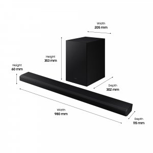 Samsung HW-Q700A/XU soundbar speaker Black 3.1.2 channels 330 W