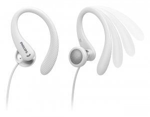 Philips TAA1105WT/00 headphones/headset Wired Ear-hook, In-ear Sports White