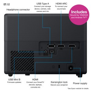 Epson EF-12 data projector Standard throw projector 1000 ANSI lumens 3LCD 1080p (1920x1080) Black