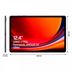 Samsung Galaxy Tab S9+ SM-X810N Qualcomm Snapdragon 256 GB 31.5 cm (12.4") 12 GB Wi-Fi 6 (802.11ax) Android 13 Graphite