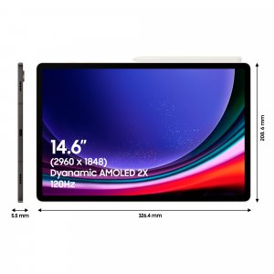 Samsung Galaxy Tab S9 Ultra SM-X910N Qualcomm Snapdragon 256 GB 37.1 cm (14.6") 12 GB Wi-Fi 6 (802.11ax) Android 13 Beige