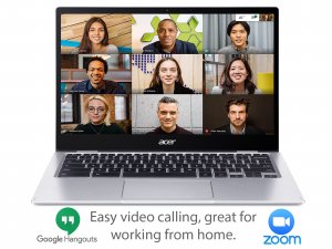 Acer Chromebook Spin 513 CP513-1H - (Qualcomm SC7180, 4GB, 64GB eMMC, 13.3 inch Full HD Touchscreen Display, Google Chrome OS, Silver)