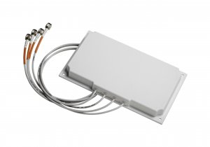 Cisco Aironet Dual-Band Directional Wi-Fi Patch Antenna, 6 dBi (2.4 GHz)/6 dBi (5 GHz), 4 Ports, Wall Mount, RP-TNC Connectors, 1-Year Limited Hardware Warranty (AIR-ANT2566P4W-R=)