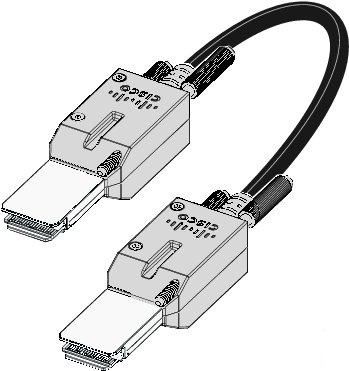 Cisco STACK-T2-3M= networking cable Black