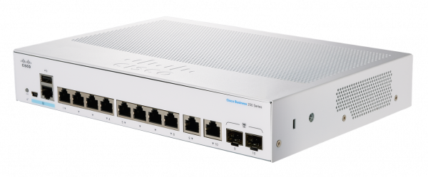 Cisco Business CBS250-8T-E-2G Smart Switch | 8 Port GE Ext PS | 2x1G Combo | Limited Lifetime Protection (CBS250-8T-E-2G)