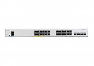 Cisco Catalyst 1000-24FP-4G-L Network Switch, 24 Gigabit Ethernet (GbE) PoE+ Ports, 370W PoE Budget, four 1 G SFP Uplink Ports, Enhanced Limited Lifetime Warranty (C1000-24FP-4G-L)
