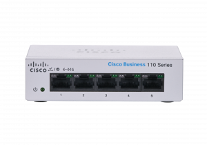 Cisco Business CBS110-5T-D Unmanaged Switch | 5 Port GE | Desktop | Ext PS | Limited Lifetime Protection (CBS110-5T-D)