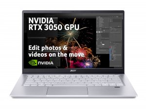 Acer Swift X SFX14-41G 14 inch Laptop - (AMD Ryzen 5 5600U, 8GB, 512GB SSD, NVIDIA GeForce RTX 3050, Full HD Display, Windows 11, Blue/Silver)
