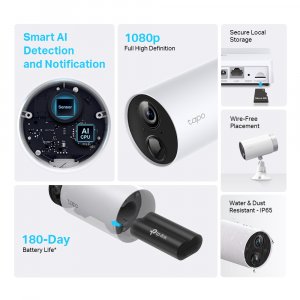 TP-Link Tapo Smart Wire-Free Security Camera System, 2-Camera System