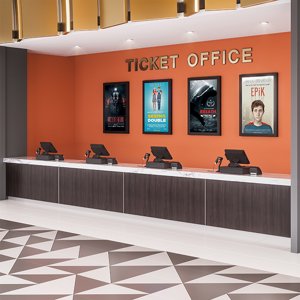 Chief ImpactTM On-Wall Kiosk - Portrait 55 Inch Black