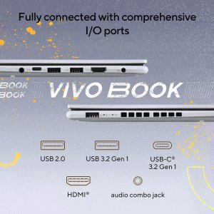 ASUS VivoBook 16X M1603QA-MB221W Laptop 40.6 cm (16") WUXGA AMD Ryzen™ 5 5600H 8 GB DDR4-SDRAM 256 GB SSD Wi-Fi 6 (802.11ax) Windows 11 Home in S mode Silver