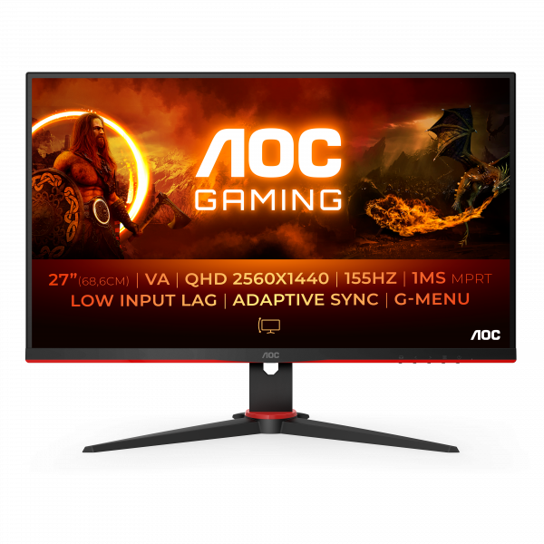 AOC G2 Q27G2E/BK computer monitor 68.6 cm (27") 2560 x 1440 pixels Quad HD Black, Red