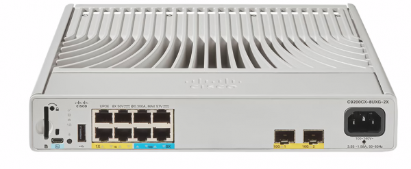 Cisco Catalyst C9200CX-8UXG-2X-E Managed L2/L3 Power over Ethernet (PoE) Grey