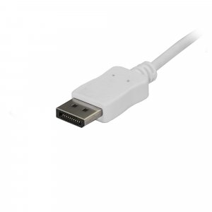 StarTech.com 6ft/1.8m USB C to DisplayPort 1.2 Cable 4K 60Hz - USB-C to DisplayPort Adapter Cable HBR2 - USB Type-C DP Alt Mode to DP Monitor Video Cable - Works w/ Thunderbolt 3 - White