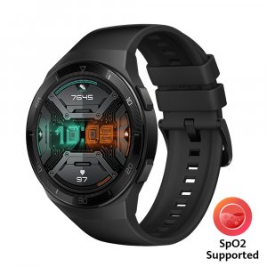 Huawei WATCH GT 2e 3.53 cm (1.39″) AMOLED 46 mm Digital 454 x 454 pixels Touchscreen Black Wi-Fi GPS (satellite)
