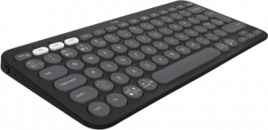 Logitech Pebble Keys 2 K380s keyboard RF Wireless + Bluetooth QWERTY UK English Graphite