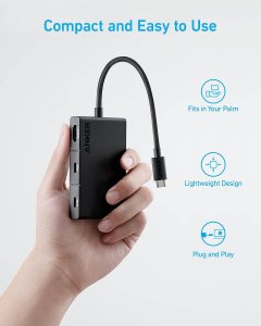 Anker 332 Wired USB 3.2 Gen 1 (3.1 Gen 1) Type-C Black
