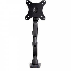 StarTech.com Desk Mount Monitor Arm with 2x USB 3.0 ports - Slim Full Motion Adjustable Single Monitor VESA Mount up to 8kg Display - Ergonomic Articulating Arm - Desk Clamp/Grommet