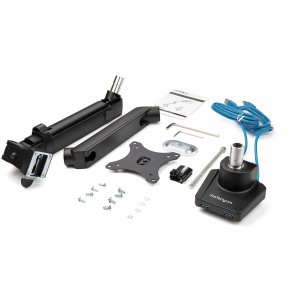 StarTech.com Desk Mount Monitor Arm with 2x USB 3.0 ports - Slim Full Motion Adjustable Single Monitor VESA Mount up to 8kg Display - Ergonomic Articulating Arm - Desk Clamp/Grommet