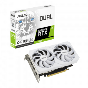 ASUS DUAL-RTX3060-O8G-WHITE NVIDIA GeForce RTX 3060 8 GB GDDR6