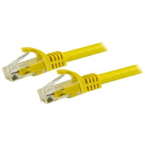 StarTech.com 1.5m CAT6 Ethernet Cable - Yellow CAT 6 Gigabit Ethernet Wire -650MHz 100W PoE RJ45 UTP Network/Patch Cord Snagless w/Strain Relief Fluke Tested/Wiring is UL Certified/TIA