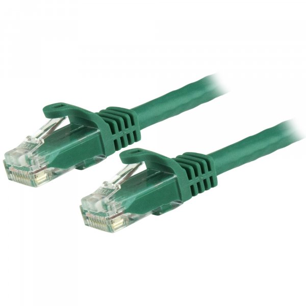 StarTech.com 50cm CAT6 Ethernet Cable - Green CAT 6 Gigabit Ethernet Wire -650MHz 100W PoE RJ45 UTP Network/Patch Cord Snagless w/Strain Relief Fluke Tested/Wiring is UL Certified/TIA