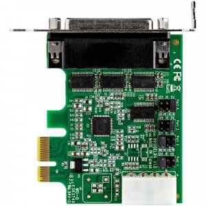 StarTech.com 4-port PCI Express RS232 Serial Adapter Card - PCIe RS232 Serial Host Controller Card - PCIe to Serial DB9 - 16950 UART - Low Profile Expansion Card - Windows/Linux