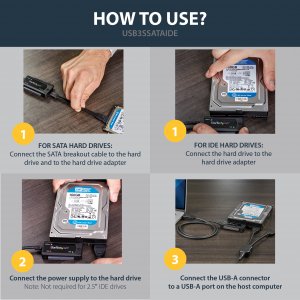 StarTech.com SATA to USB Cable - USB 3.1 (10Gbps) - UASP