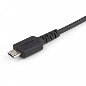 StarTech.com 3ft (1m) Secure Charging Cable – USB-A to Micro USB Data Blocker Charge-Only Cable – Power-Only Charger Cable for Phone/Tablet – Data Blocking USB Protector Adapter Cable