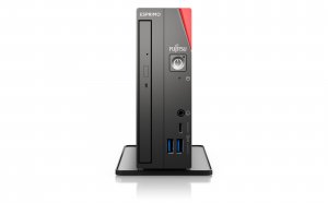 Fujitsu ESPRIMO G6012 Intel® Core™ i5 i5-12500T 8 GB DDR4-SDRAM 256 GB SSD Windows 11 Pro UCFF Mini PC Black, Red