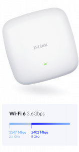 D-Link DAP-X2850 - Nuclias Connect AX3600 Wi‑Fi 6 Dual‑Band PoE Access Point