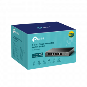 TP-Link 6-Port Gigabit Desktop Switch with 3-Port PoE+ and 1-Port PoE++