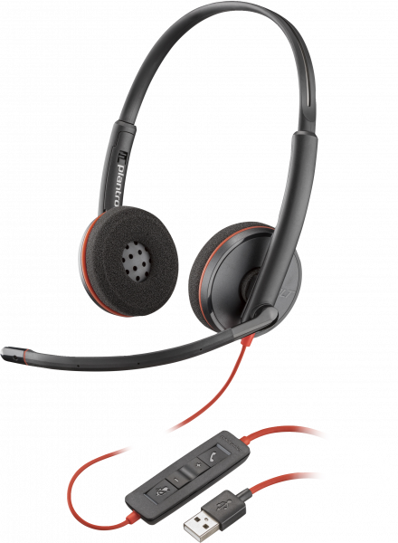 POLY Blackwire C3220 USB-A Black Headset (Bulk)