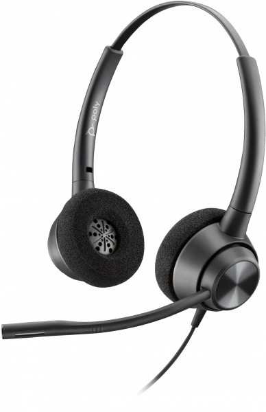 POLY EncorePro 320 with Quick Disconnect Binaural Headset TAA