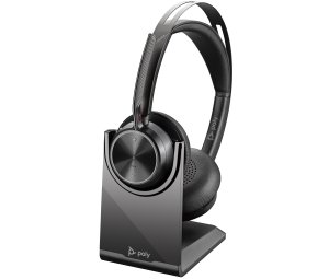 HP Poly VFOCUS2 USB-A Headset with charge stand