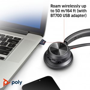 Poly Voyager 4310 Microsoft Teams Certified USB-A Headset +BT700 dongle
