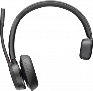POLY Voyager 4310 UC Monaural Headset +BT700 USB-A Adapter +Charging Stand