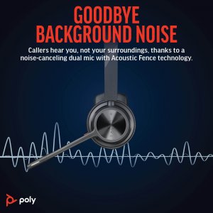 Poly Voyager 4310 UC Monaural Headset +BT700 USB-A Adapter +Charging Stand
