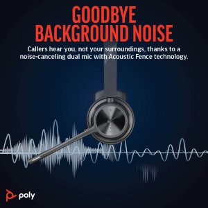 Poly Voyager 4310 UC Monaural Headset +BT700 USB-A Adapter +Charging Stand