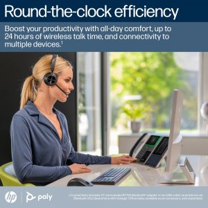 POLY Voyager 4310-M Microsoft Teams Certified USB-C Headset +BT700 dongle +Charging Stand