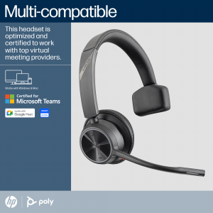 Poly Voyager 4310-M Microsoft Teams Certified USB-C Headset +BT700 dongle +Charging Stand