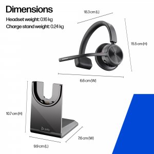 HP Poly Voyager 4310-M Microsoft Teams Certified USB-C Headset +BT700 dongle +Charging Stand