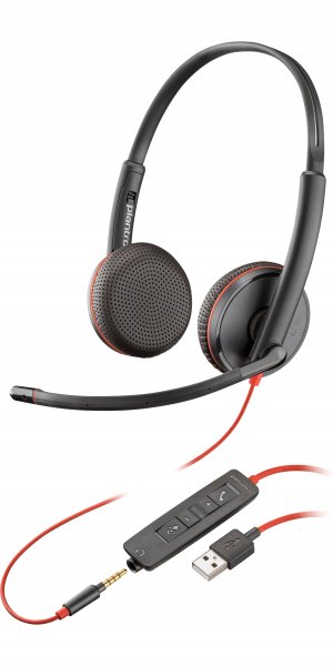HP Poly Blackwire C3225 Top Headset Wired Head-band Office/Call center Black