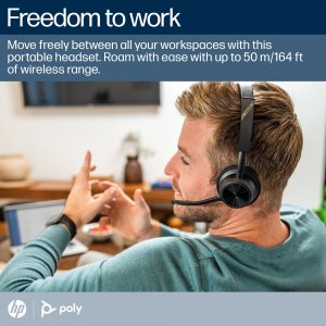 HP Poly Voyager 4320-M +USB-A to USB-C Cable +BT700 dongle