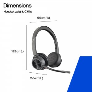 HP Poly Voyager 4320-M Headset +USB-C Cable +BT700 dongle