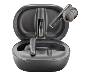 Poly Voyager Free 60+ UC Carbon Black Earbuds +BT700 USB-A Adapter +Touchscreen Charge Case